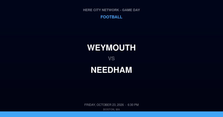 Weymouth 33, Needham 15